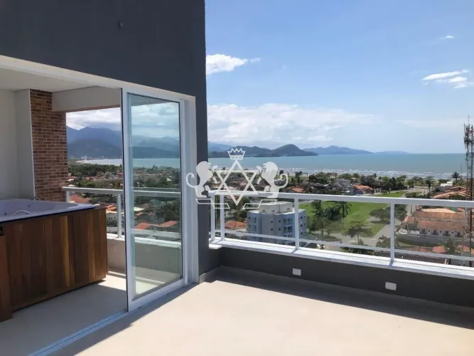 Cobertura com 3 quartos e churrasqueira à venda, 153 m² - Jardim Britânia, Caraguatatuba