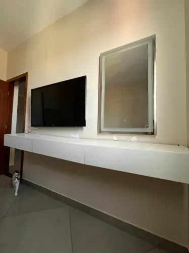 Penteadeira Suspensa Branca MDF 3 Gavetas