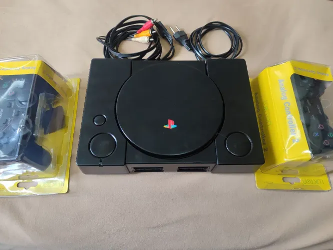 PS1 com picostation 128 gigas mais de 100 jogos 