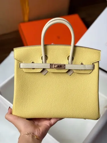 Bolsa Hermes Birkin 25 Togo 1Z Amarelo Poussin