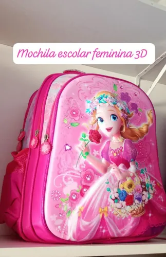 Mochila feminina escolar 3d