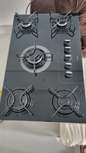 Fogão Cooktop 5 bocas Consul + Mangueira e Registro de gás
