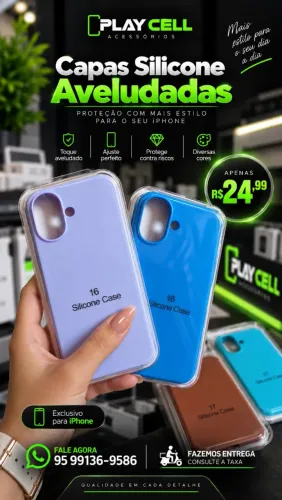 Capinha Silicone Aveludadas Para iPhone