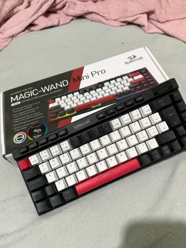 Teclado sem fio Redragon Magic Wand Mini Pro (Bluetooth, USB, 2.4g)