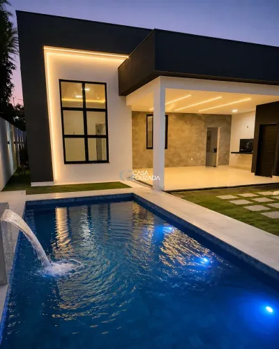Casa linear 03 quartos com 01 suíte em Ponta da Fruta