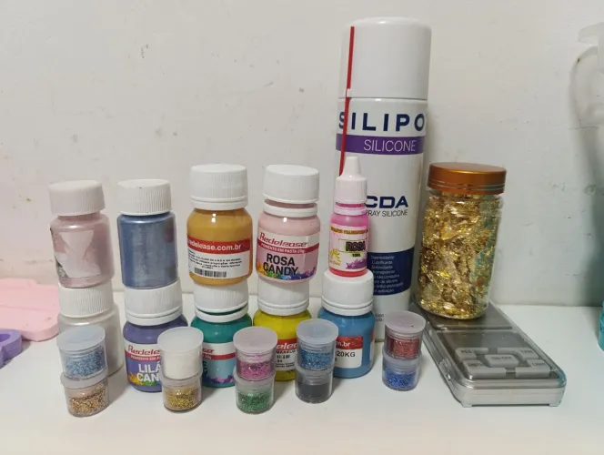 Kit artesanal para trabalhos em resina epóxi