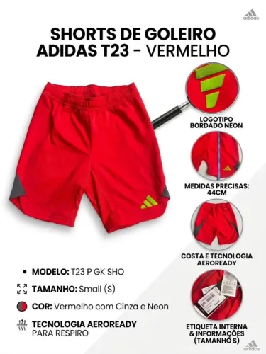 Shorts Adidas Aeroready Original vermelho tamanho P