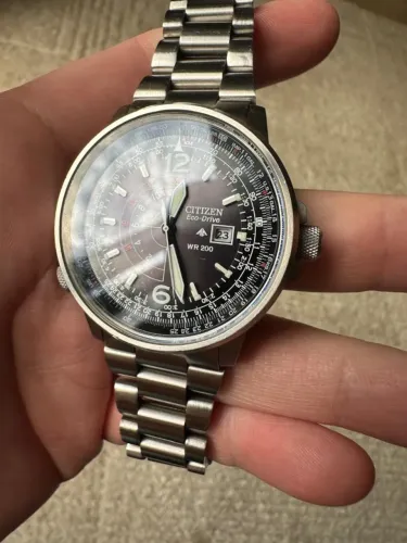 Relógio Citizen Bj7000-52e Nighthawk Eco-drive Aviador Pilot