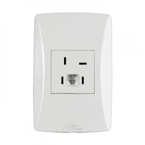 Tomada telefone americana petra 4x2 NOVA