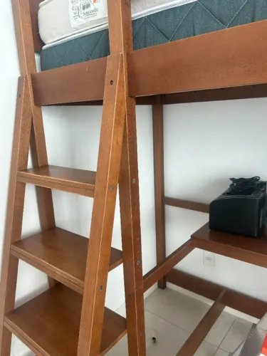 cama de solteiro com escrivaninha TOK STOK