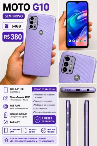 Moto G10 Funcionando Perfeitamente 
