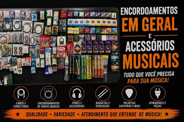 Encordoamento e acessórios para instrumentos musicais