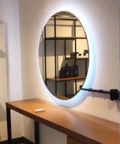 Espelho redondo com led 1m diâmetro
