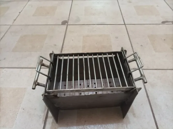 churrasqueira de inox portátil