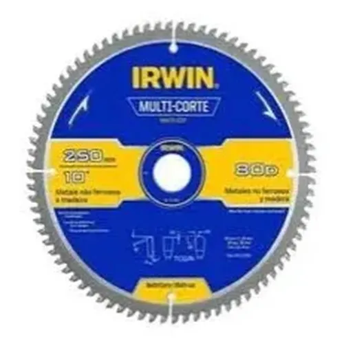 Disco de Serra Circular Multicorte 250X2,2X30MM 80D 15199 Irwin