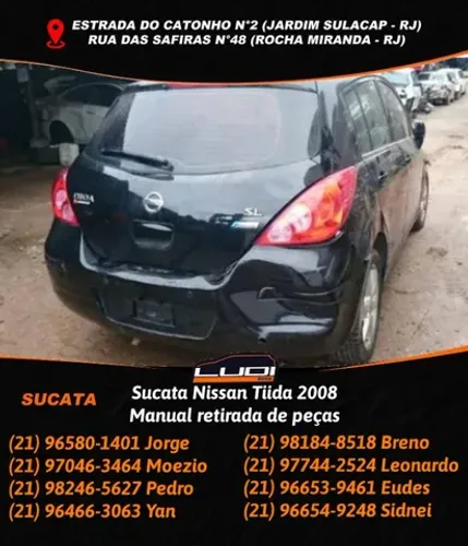 Sucata Nissan Tiida 2008 Manual retirada de peças