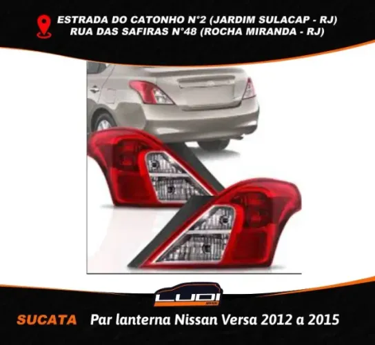 Par lanterna Nissan Versa 2012 à 2015