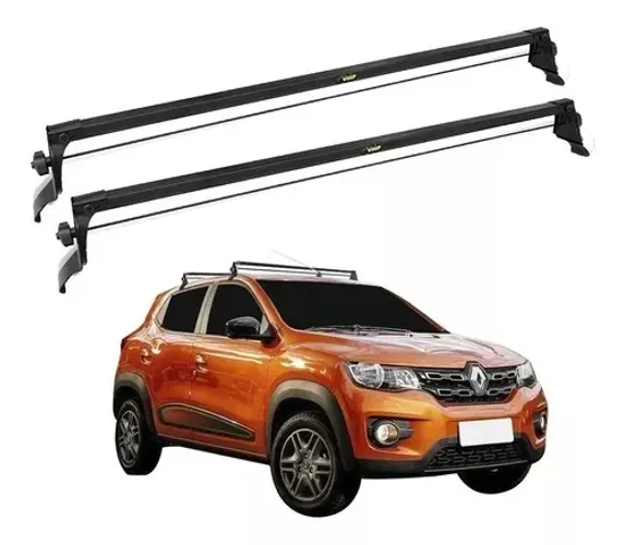 Rack Teto Renault Kwid - Preto Material Aço - VP 988