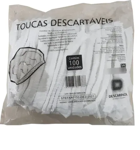 Toucas Descartaveis Descarpack 100un Promoçao