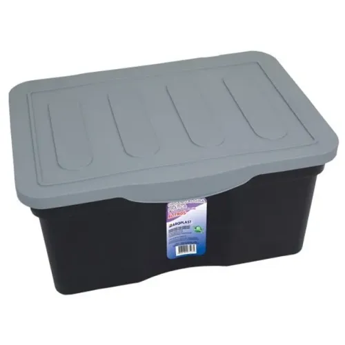 Organizadora C/ Tampa 5 Lts Preta C/ Prata 25468
