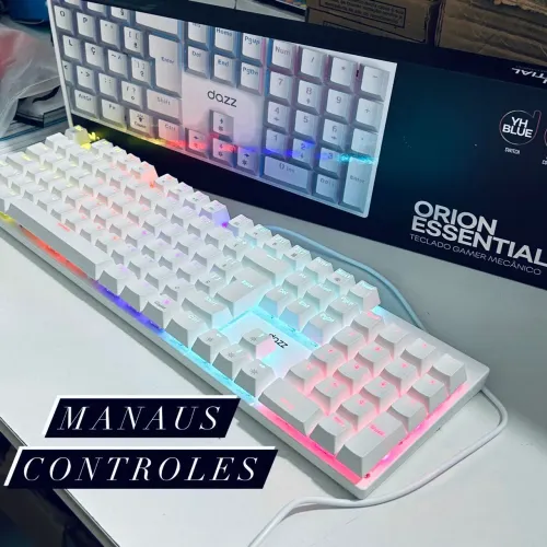Teclado Mecânico branco Switch YHBLUE