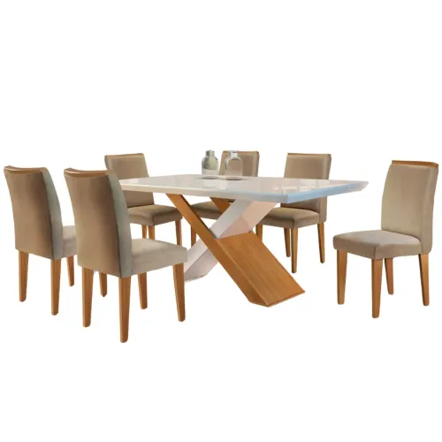 Mesa Imperatriz 180 com 6 Cadeiras tt72