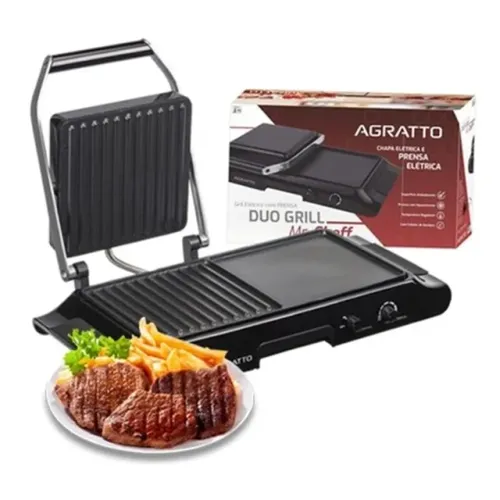 Grill Eletrico Duo Mr Cheff Prensa 1600w 220v Agratto