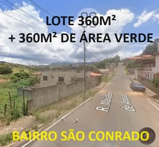 Lote 360m² + 360m² de Área Verde Bairro São Conrado Troco Apto Barreiro BH
