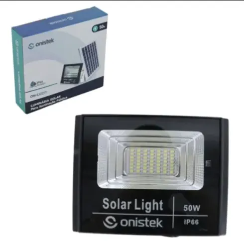 Luminária Solar de Led Onistek ON-LU211 50W Ip66 (Refletor Inteligente)