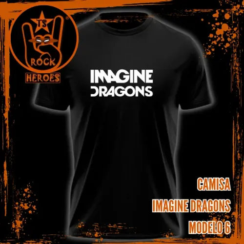 Camisa Imagine Dragons Blusa Adulto 100% Algodão com Estampa em Alta Definição