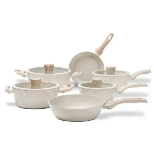 Cj panelas 6 pcs ceramic life sirius inducao vanilla brinox