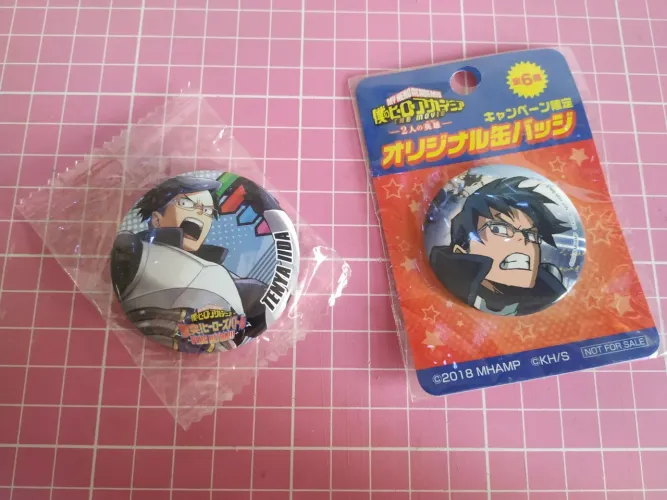KIT 2 BOTTONS BOKU NO HERO ACADEMIA IIDA MERCH ORIGINAL DO JAPÃO 