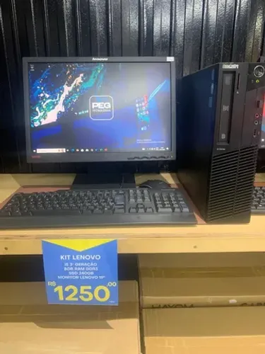 Computador Completo Lenovo Thinkcentre M92P I5 3470, 3ª GERAÇÃO 8GB, SSD 240GB
