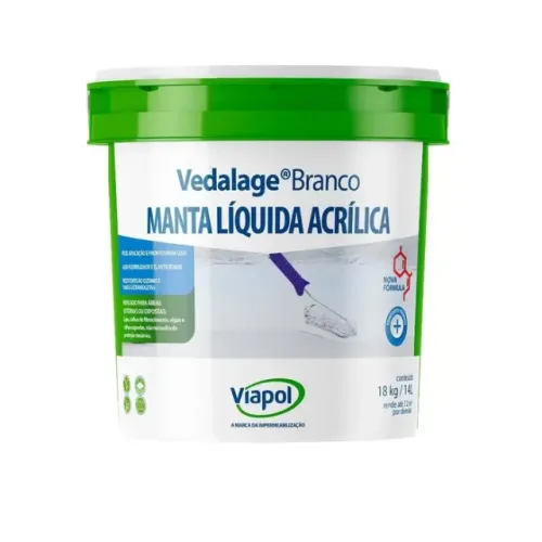 Impermeabilizante Manta Liquida Vedalaje Branco 18 Kg Viapol