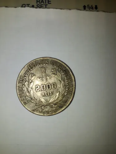 Moeda antiga 2000 Réis 1926.