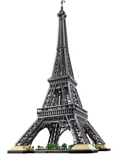 BLOCOS DE MONTAR TORRE EIFFEL MAIS DE 10 MIL PEÇAS MODELO 10307 COM ILUMINAÇÃO DE LED