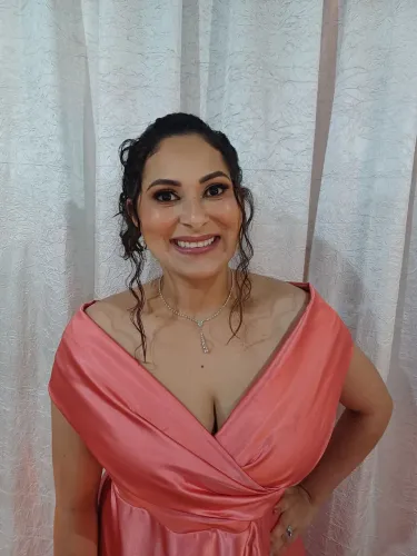 Vestido de Festa Elegante salmão