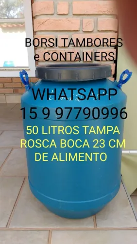 Tambor Plastico 50 Litros Bombona Container IBC Reciclagem