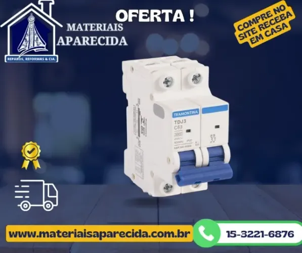 Disjuntor Bipolar Tramontina - novo