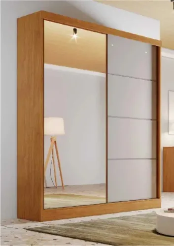 Guarda Roupa 2 Portas 2 Gavetas 100% MDF Espelho Novo Fazemos Entrega