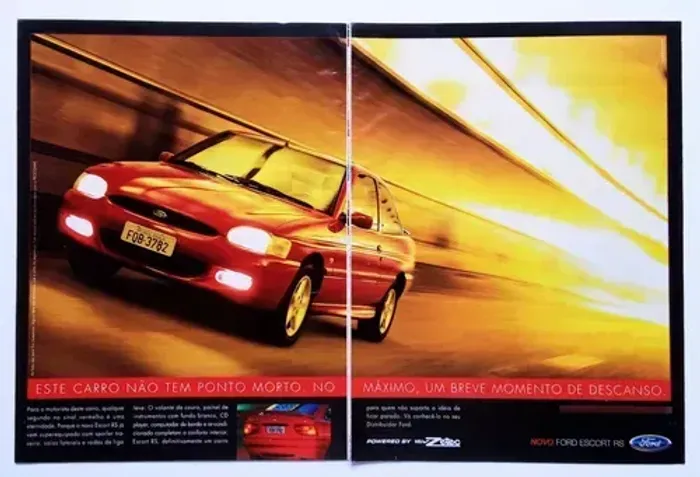 Ford Escort RS 16V - Propaganda original de revista de época