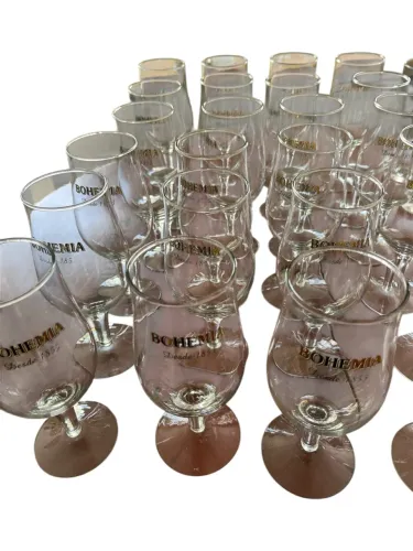 Conjunto de Taças de Cristal Bohemia.