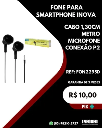Fone para smartphone inova 