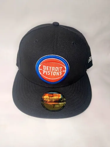 Boné Detroit Pistons preto - New era - 59fifty - Aba reta - Nba - Basquete
