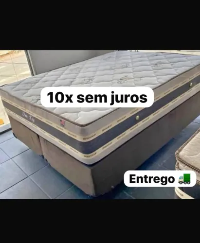 Cama box colchão e suporte Queen