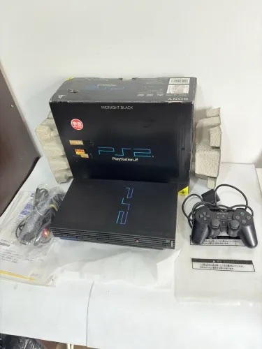 Console Playstation 2 fat midnight black impecavel ps2