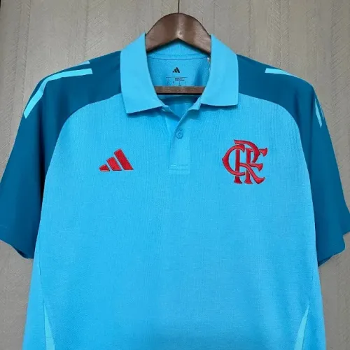Camisa Azul do Flamengo Treino Polo Qualidade