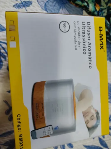 Difusor aromático ultrassonico - purificador de ar com lâmpada led