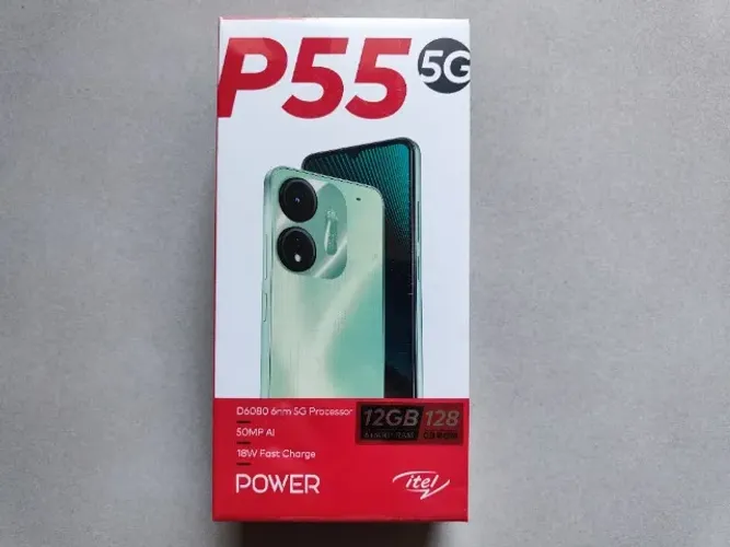 Celular Itel P55 5G de 128gb e 6gb ram, novo, lacrado.