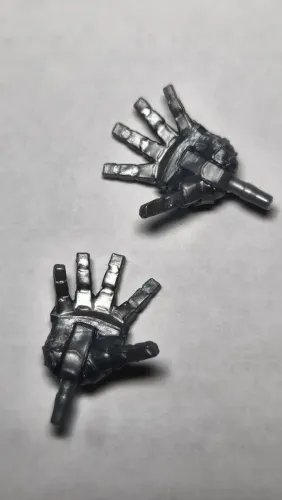 Marvel legends - 1 par de mãos metálicas - pode ser compatível c/ star wars black series